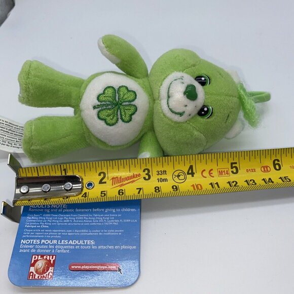 Care Bears Good Luck Bear Plush 20th Anniversary Green Shamrock Carlton Cards - Picture 15 of 16
